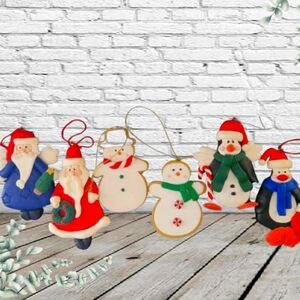 Set of 6 ornaments. Rubber type.